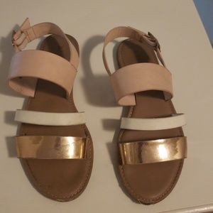 Rose gold sandals